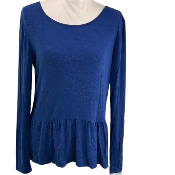 Southern Tide Blue Long Sleeve Stretch Nautical Ruffle Preppy Shirt SZ M - Picture 1 of 10